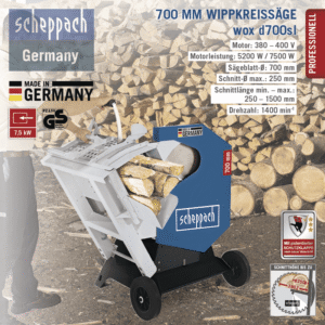 SCHEPPACH - WOX D700SL Scie à Bûches PRO ø700mm 400V – Image 3