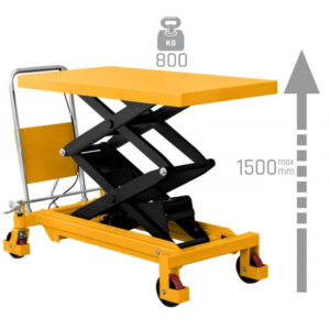 Table élévatrice double ciseaux mobile 800kg 1500mm – Image 5