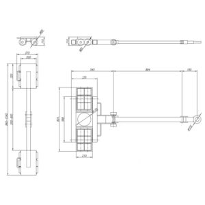 Patins rouleurs pour charges lourdes – Kit 18 tonnes – Image 4